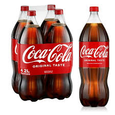 Coca-Cola Soda 2 L Bottles 4 Pack Classic Cola Soft Drink