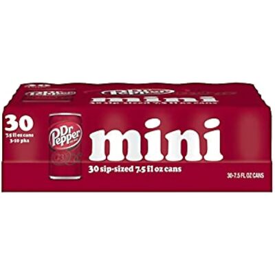Dr Pepper Mini Soda Cans 7.5 fl oz 30 Pack