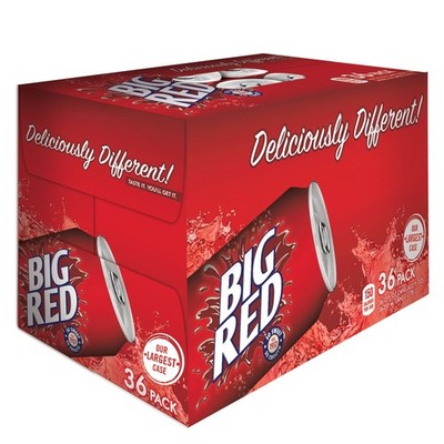 Big Red Soda, 12 fl oz Cans, 36-Pack – Creamy Red Pop Carbonated Soft Drink