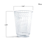 Chinet Crystal Plastic Cups 14 oz 60 Pack Clear Disposable Cups