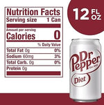 Diet Dr Pepper Soda 12 fl oz Cans 36 Pack