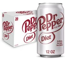 Diet Dr Pepper Soda, 12 fl oz Cans, 36-Pack – Zero Sugar Carbonated Soft Drink