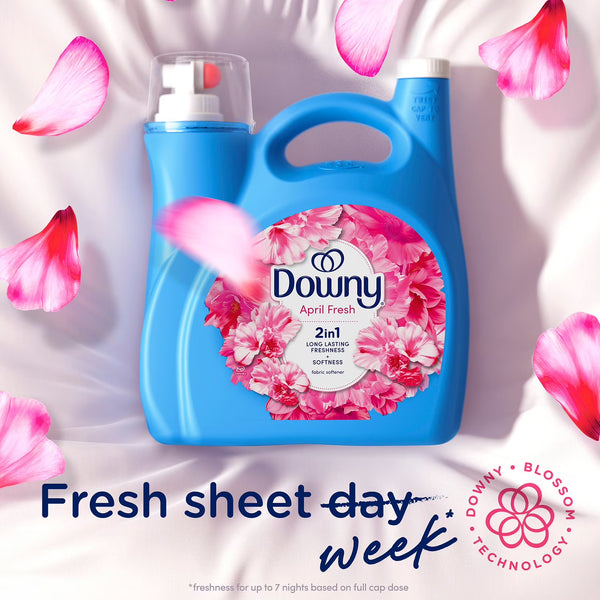 Downy Soft & Fresh Liquid Fabric Softener, April Fresh, 150 fl oz — 257 Loads Premium Laundry Conditioner