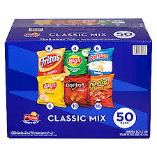 Frito-Lay Classic Mix Variety Pack, Assorted Snack Chips, 50-Count