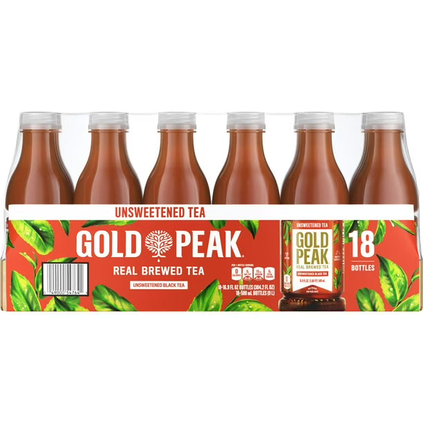 Gold Peak Unsweetened Tea 16.9 fl oz Bottles 18 Pack