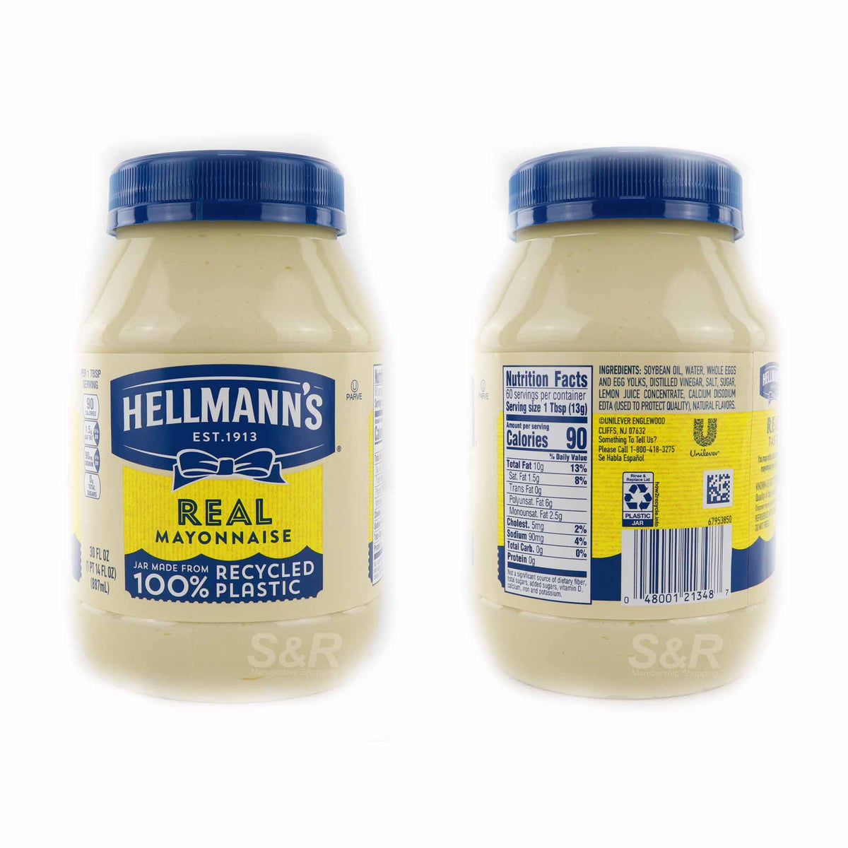 Hellmann’s Real Mayonnaise 64 fl oz Creamy Condiment and nutrition facts 