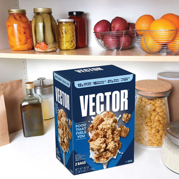 Kellogg’s Vector Cereal, 40 oz — Original High-Fiber & Protein Breakfast Cereal