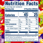 Kool-Aid Jammers Juice Pouches Variety Pack 6 fl oz 40 Count
Nutrition facts label with colorful fruit background