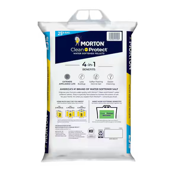 Morton Salt Water Softener Clean and Protect Pellets 25 lb Bag