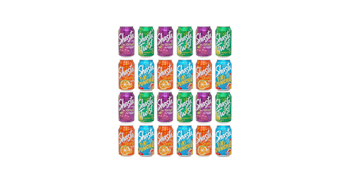 Shasta Soda Variety Pack 12 fl oz Cans 24 Pack