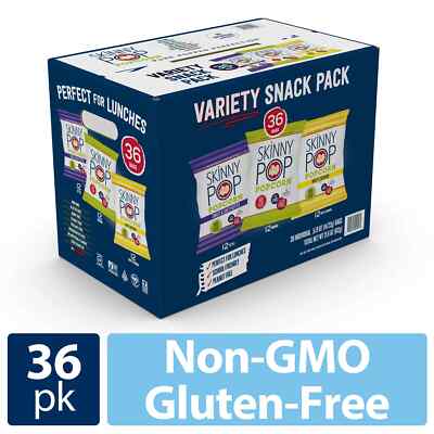 SkinnyPop Variety Snack Pack Popcorn 0.5 oz 36 Pack